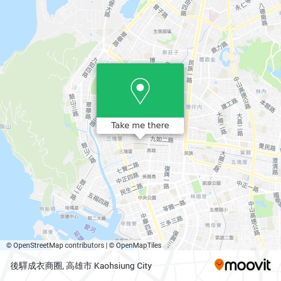 後驛成衣商圈 map