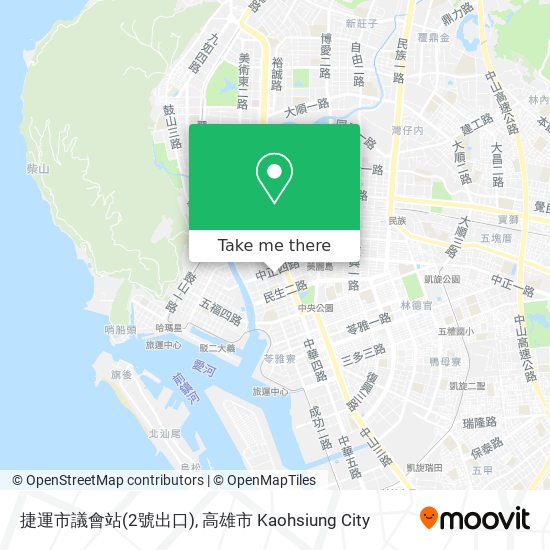 捷運市議會站(2號出口)地圖