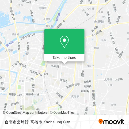 台南市桌球館地圖