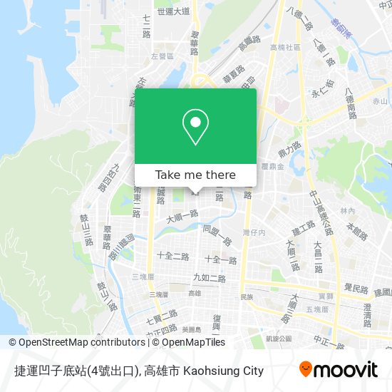 捷運凹子底站(4號出口)地圖