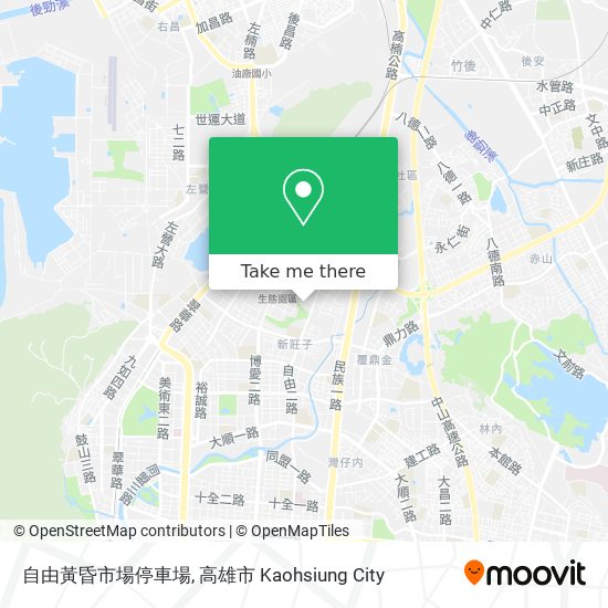 自由黃昏市場停車場 map