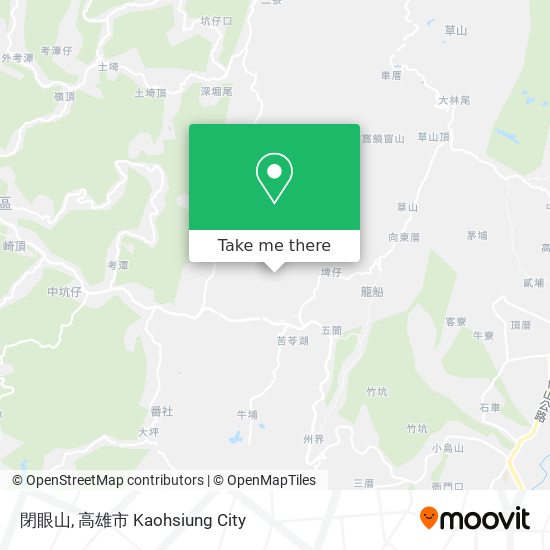 閉眼山 map