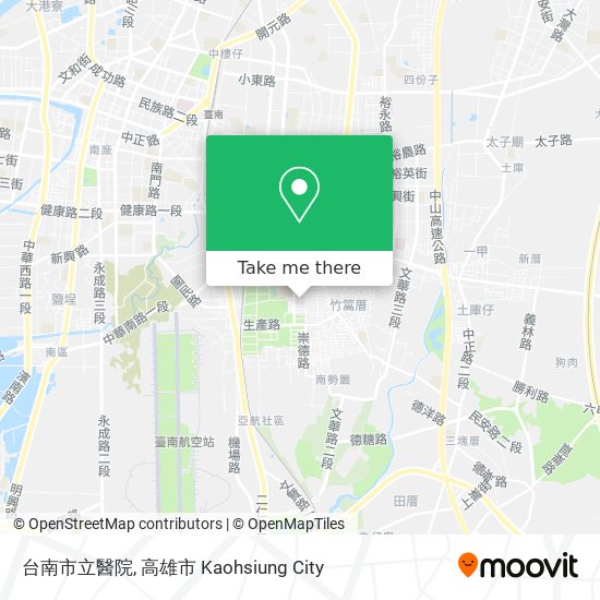 台南市立醫院地圖