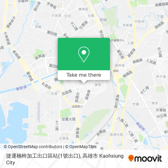 捷運楠梓加工出口區站(1號出口)地圖