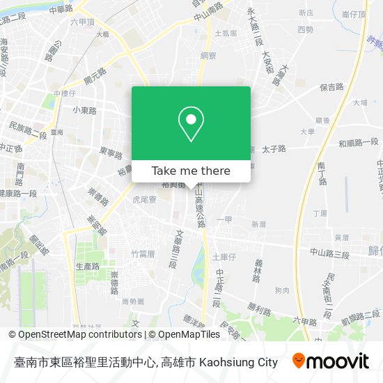 臺南市東區裕聖里活動中心地圖