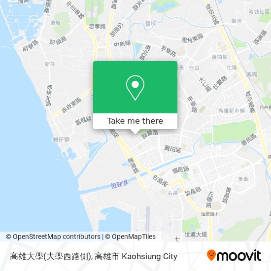 高雄大學(大學西路側)地圖