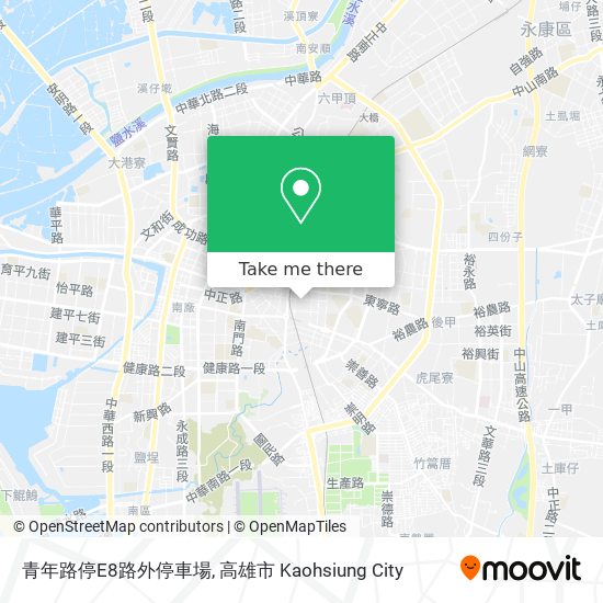 青年路停E8路外停車場 map