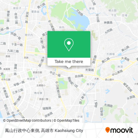 鳳山行政中心東側地圖