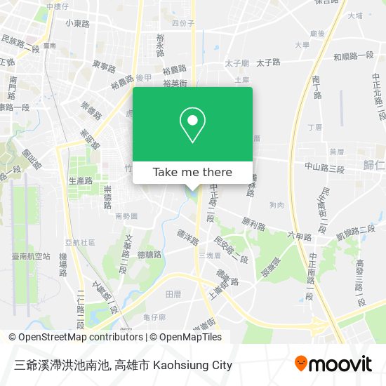 三爺溪滯洪池南池地圖