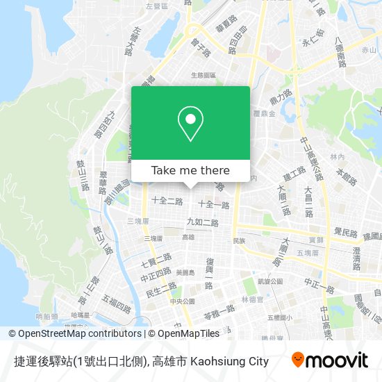 捷運後驛站(1號出口北側)地圖