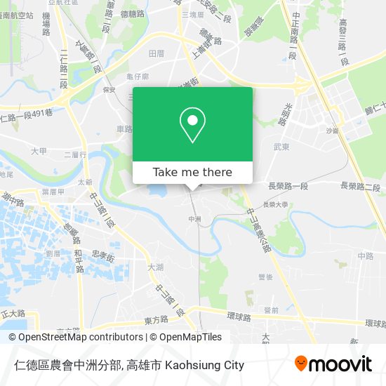 仁德區農會中洲分部地圖