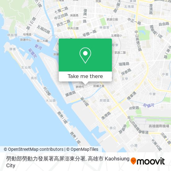勞動部勞動力發展署高屏澎東分署地圖