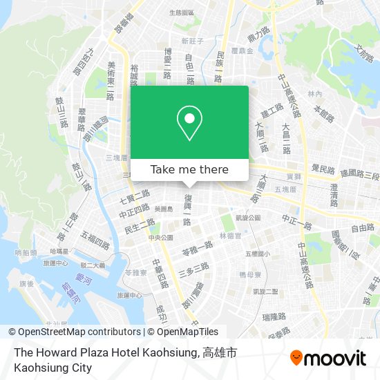 The Howard Plaza Hotel Kaohsiung map