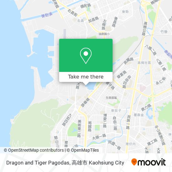 Dragon and Tiger Pagodas map