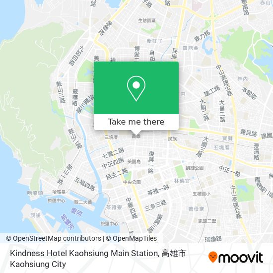 Kindness Hotel Kaohsiung Main Station map