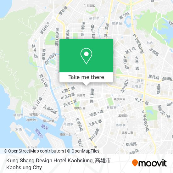 Kung Shang Design Hotel Kaohsiung map