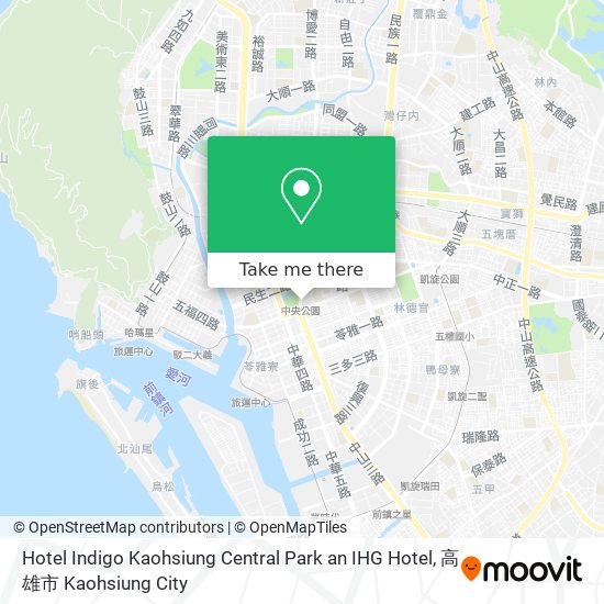 Hotel Indigo Kaohsiung Central Park an IHG Hotel map