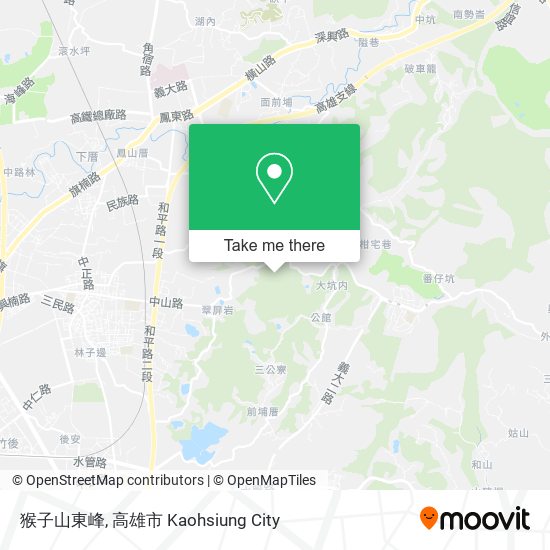 猴子山東峰 map