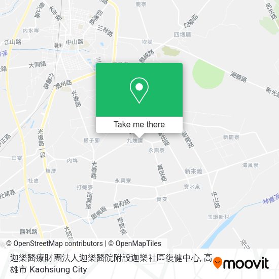 迦樂醫療財團法人迦樂醫院附設迦樂社區復健中心地圖
