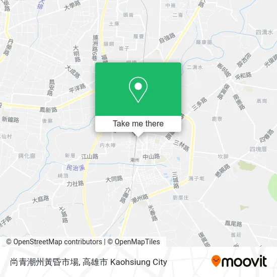 尚青潮州黃昏市場 map