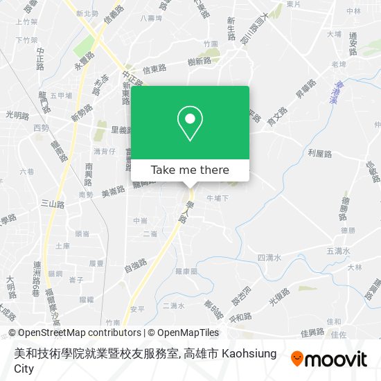 美和技術學院就業暨校友服務室地圖