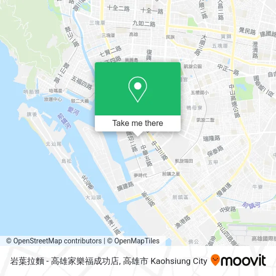 岩葉拉麵 - 高雄家樂福成功店地圖