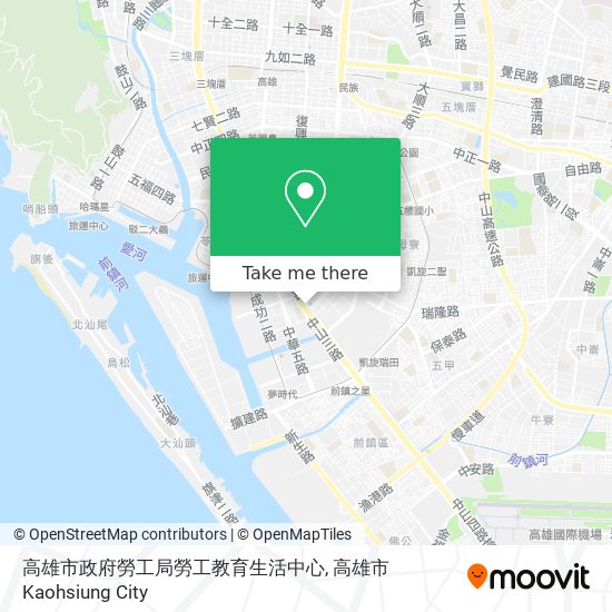高雄市政府勞工局勞工教育生活中心地圖