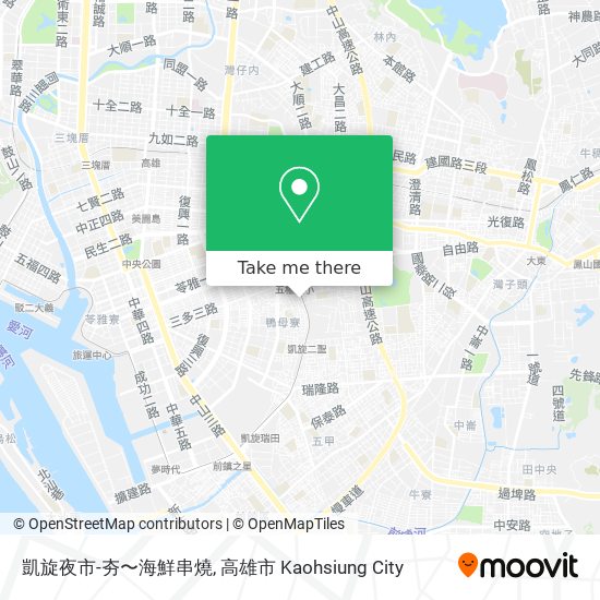 凱旋夜市-夯〜海鮮串燒地圖