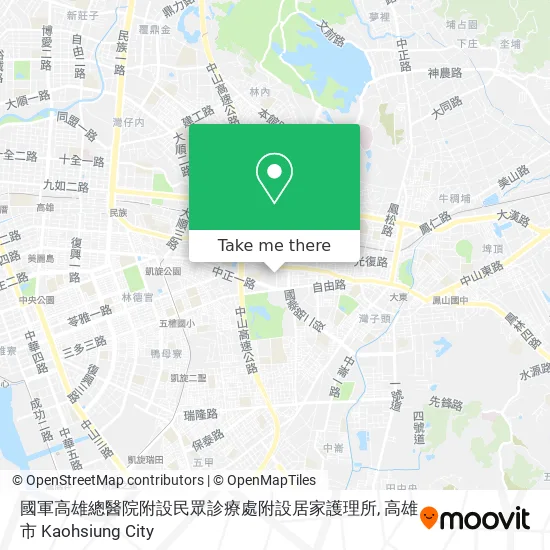 國軍高雄總醫院附設民眾診療處附設居家護理所地圖