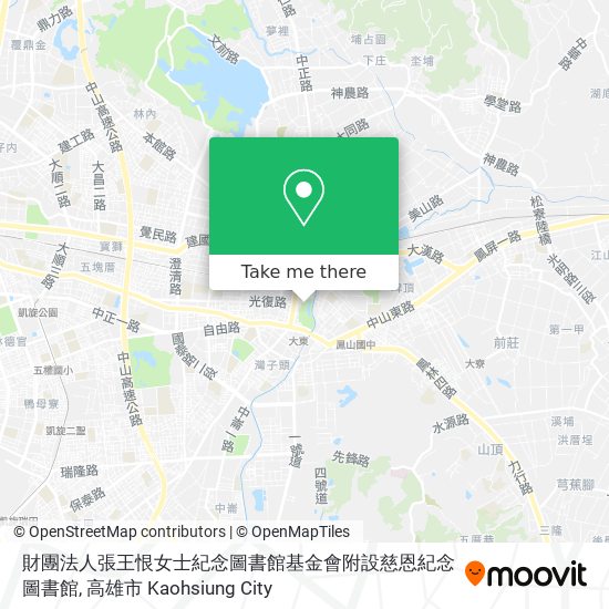 財團法人張王恨女士紀念圖書館基金會附設慈恩紀念圖書館地圖