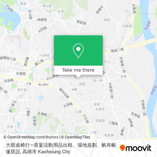 大順桌椅行—喜宴活動用品出租、場地規劃、帆布帳篷搭設地圖