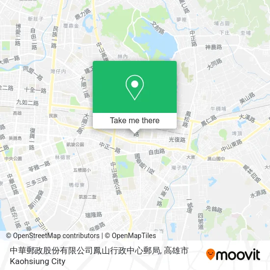 中華郵政股份有限公司鳳山行政中心郵局地圖