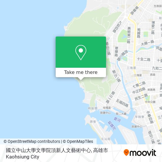 國立中山大學文學院頂新人文藝術中心地圖