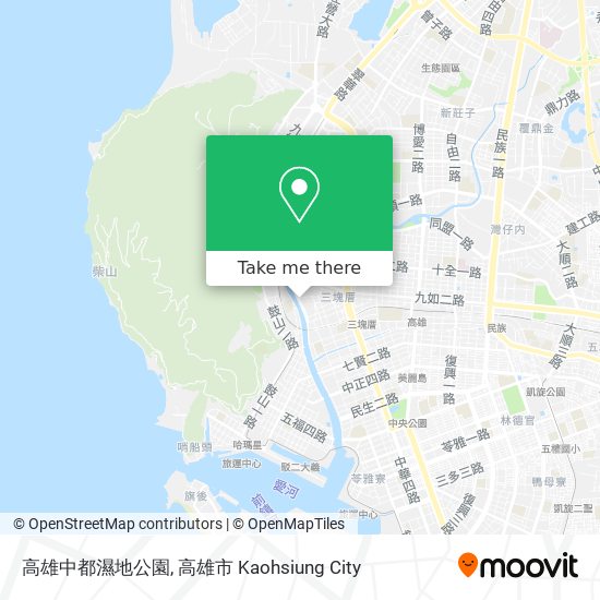 高雄中都濕地公園 map