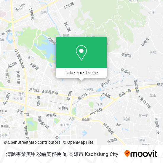 清艷專業美甲彩繪美容挽面地圖
