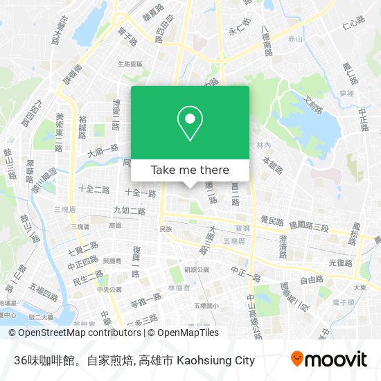 36味咖啡館。自家煎焙地圖