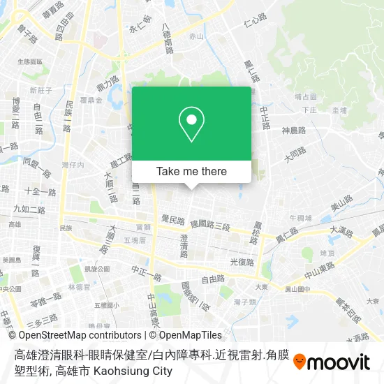 高雄澄清眼科-眼睛保健室/白內障專科.近視雷射.角膜塑型術地圖