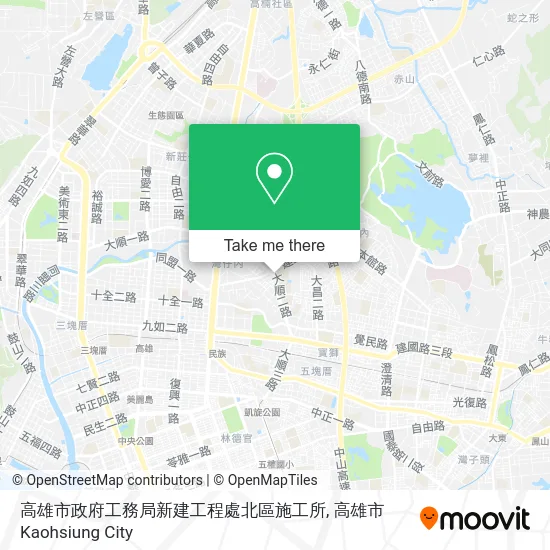 高雄市政府工務局新建工程處北區施工所 map