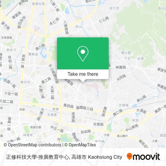 正修科技大學-推廣教育中心地圖