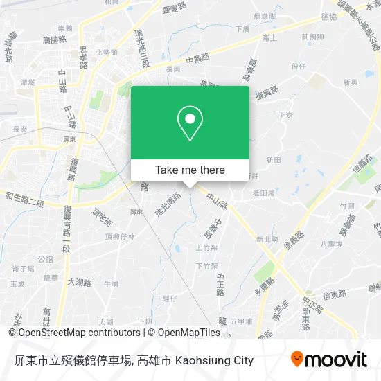 屏東市立殯儀館停車場 map
