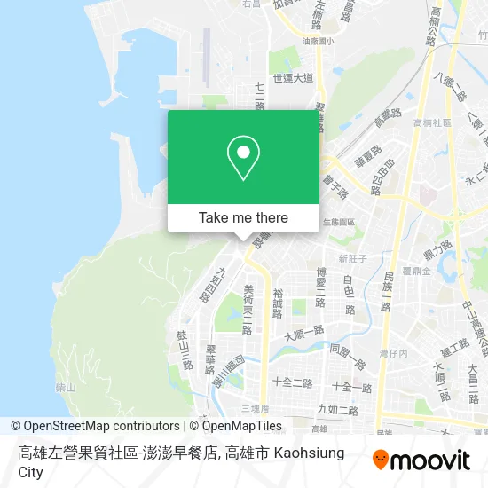 高雄左營果貿社區-澎澎早餐店 map