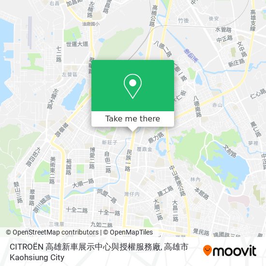 CITROËN 高雄新車展示中心與授權服務廠地圖