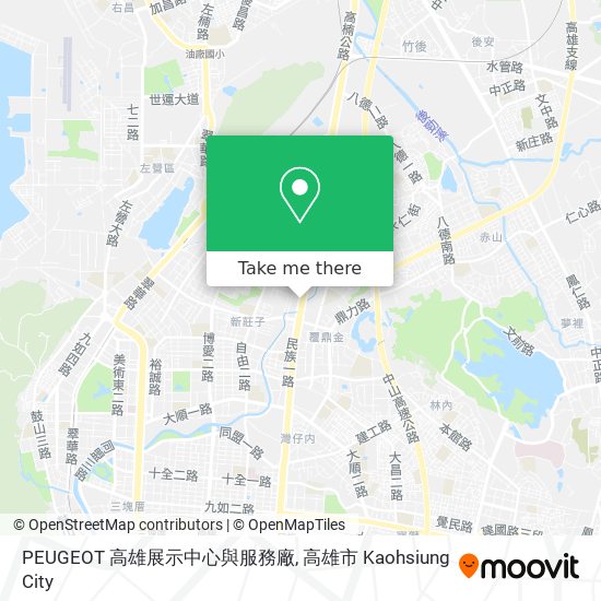 PEUGEOT 高雄展示中心與服務廠 map