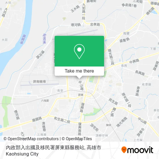 內政部入出國及移民署屏東縣服務站 map