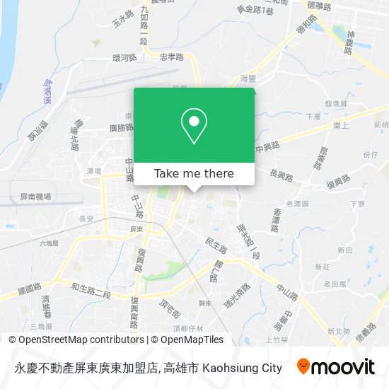 永慶不動產屏東廣東加盟店地圖