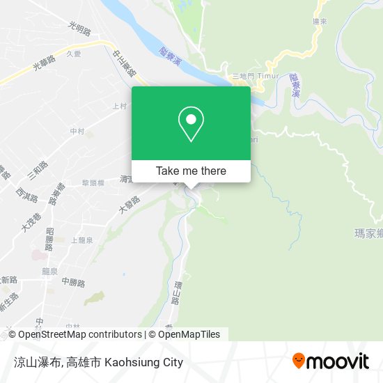 涼山瀑布 map