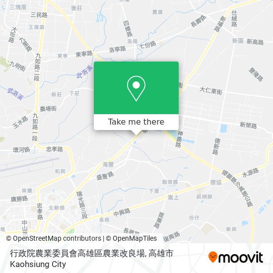 行政院農業委員會高雄區農業改良場地圖