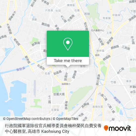 行政院國軍退除役官兵輔導委員會楠梓榮民自費安養中心醫務室地圖