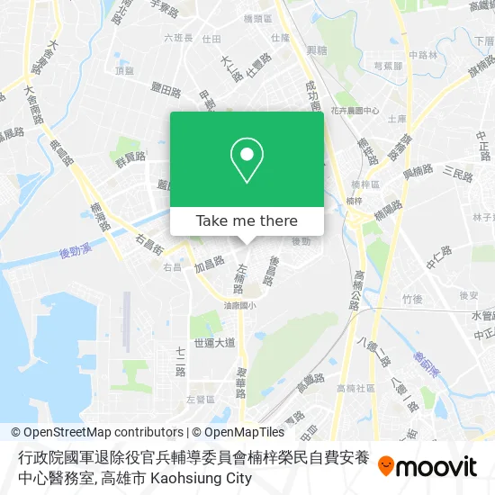 行政院國軍退除役官兵輔導委員會楠梓榮民自費安養中心醫務室地圖
