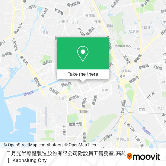 日月光半導體製造股份有限公司附設員工醫務室地圖